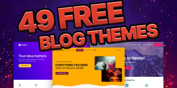 49 temas de blog incrivelmente gratuitos (comparação visual atualizada)
