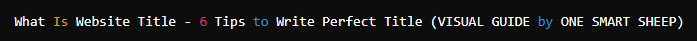 O que é um título de site