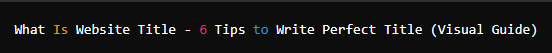 O que é um título de site