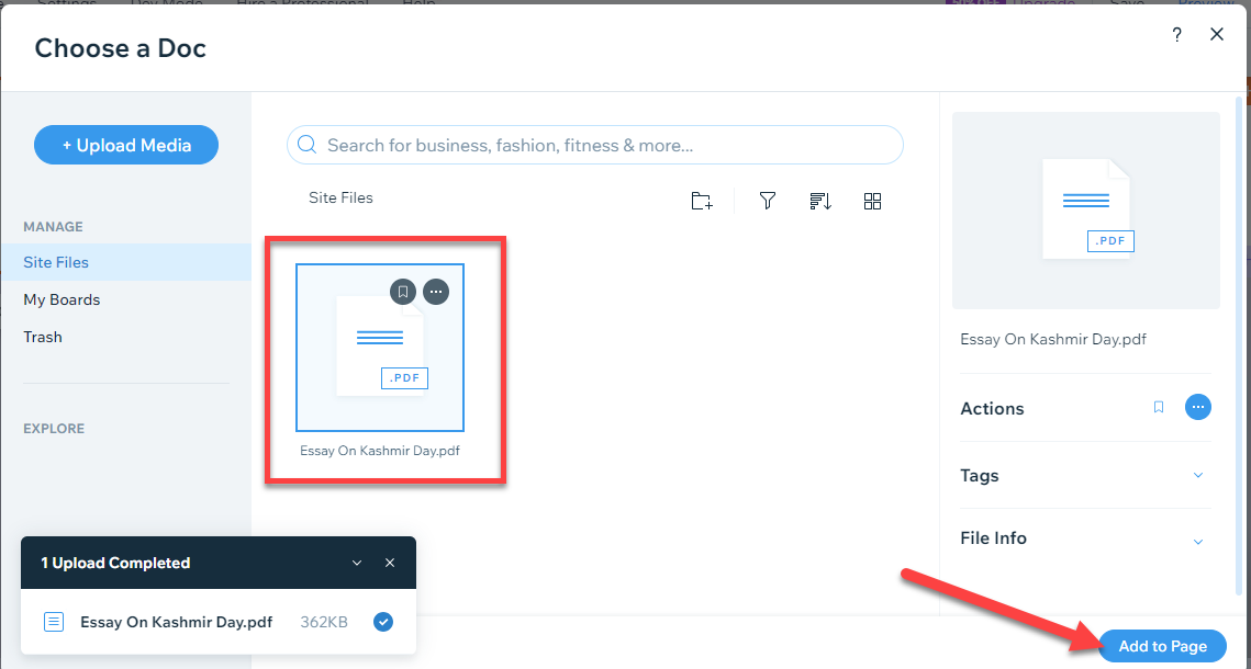 Como adicionar pdf ao wix (guia visual passo a passo)