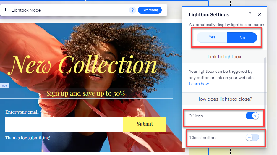 Como adicionar um pop -up no guia de passo a passo do Wix, passo a passo 11 Como adicionar um pop -up no guia de passo a passo do Wix, passo a passo