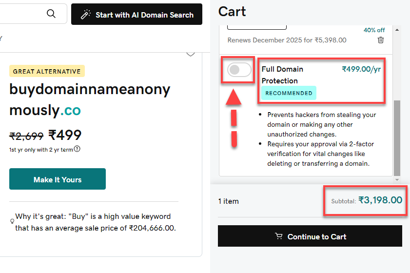 Como comprar um nome de domínio anonimamente (7 métodos visuais) 15 Como comprar um nome de domínio anonimamente (7 métodos visuais)