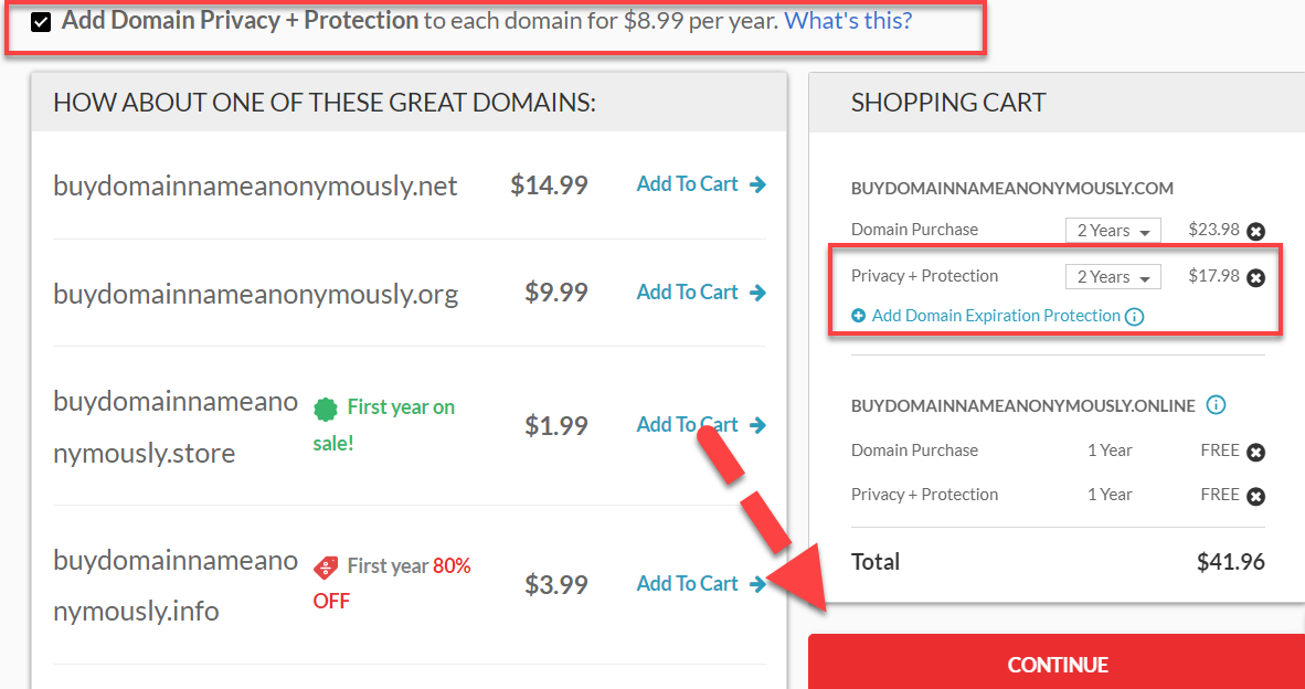 Como comprar um nome de domínio anonimamente (7 métodos visuais) 19 Como comprar um nome de domínio anonimamente (7 métodos visuais)