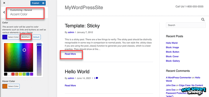Como alterar o link Cor no WordPress: 6 Método visual fácil 16 Como alterar o link Cor no WordPress: 6 Método visual fácil