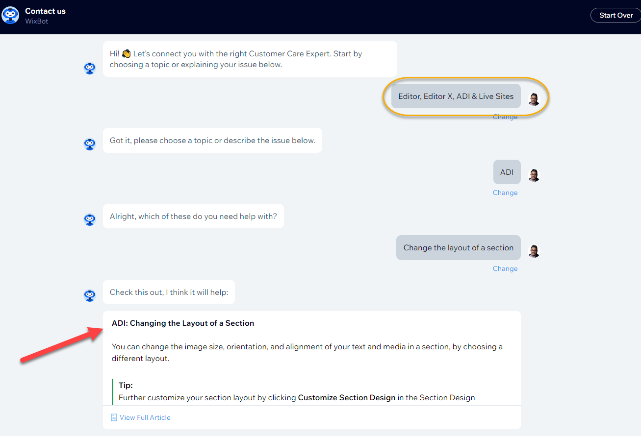 Como entrar em contato com o suporte ao cliente Wix (6 métodos visuais)